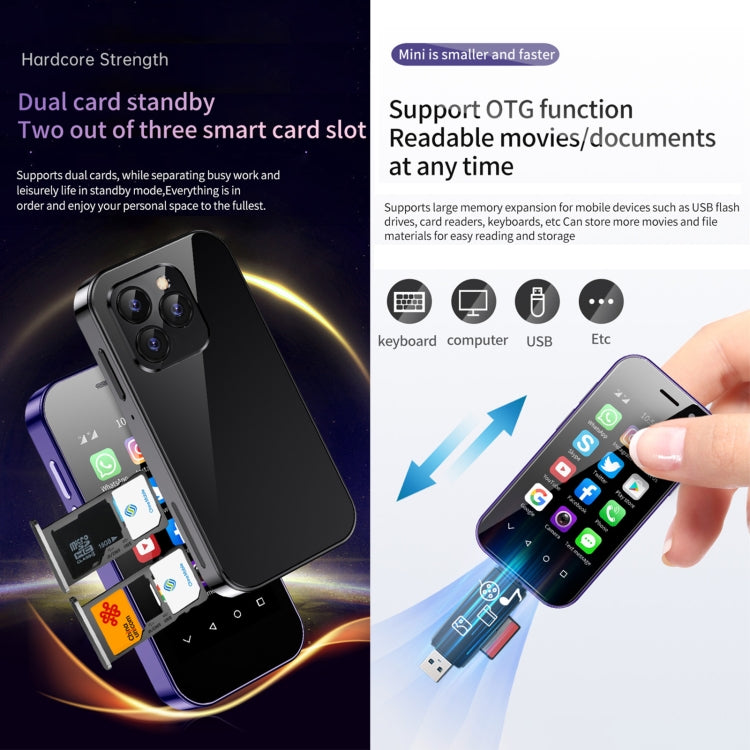 Face Recognition, 3.0 inch Android 9.0 MTK6739CW Quad Core up to 1.28GHz, OTG, Network: 4G, Dual SIM, Support Google Play, 3GB+32GB Face Recognition, 3.0 inch Android 9.0 MTK6739CW Quad Core up to 1.28GHz, OTG, Network: 4G, Dual SIM, Support Google Play, 3GB+32GB